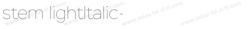 stem lightltalic字体转换